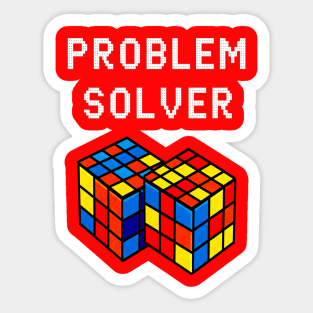 Rubik's Cube Tee - Problem Solver Puzzle Pride Sticker